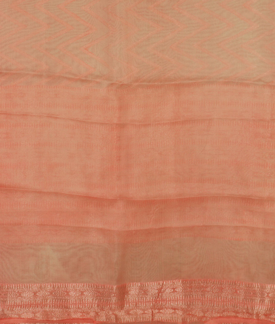 Green Banaras Organza Saree T3823093