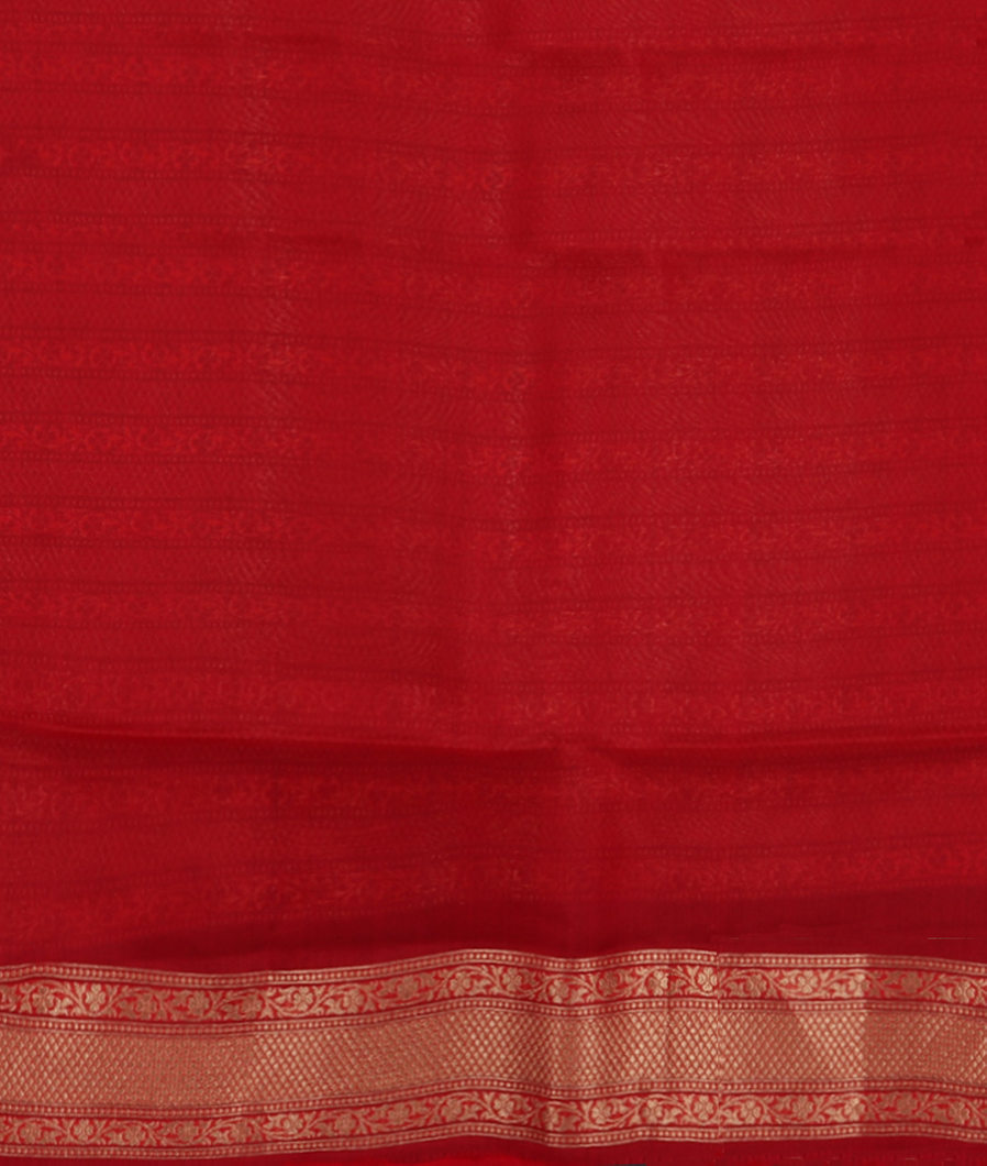 Peacock Blue Banaras Organza Saree T3672103