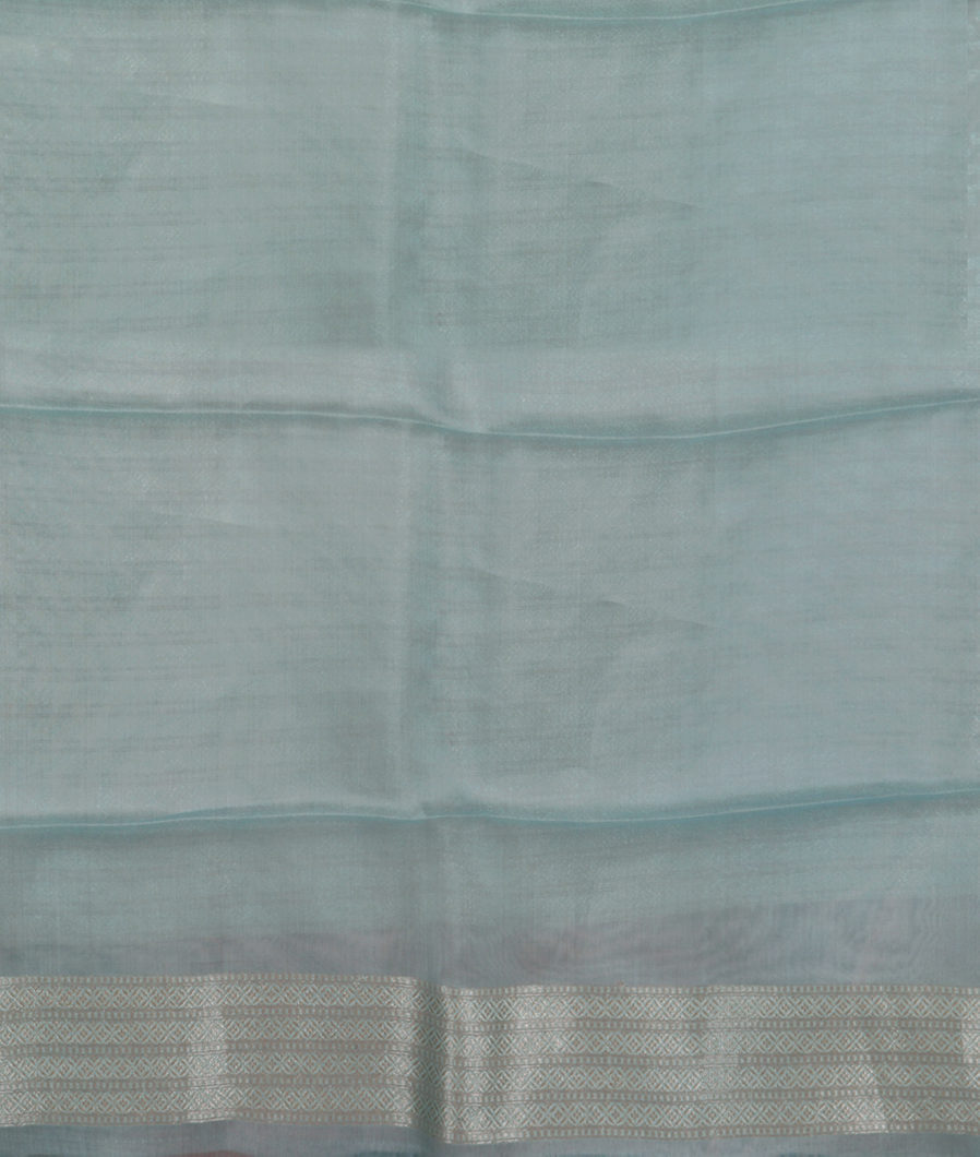 Peach Banaras Organza Saree T3672153