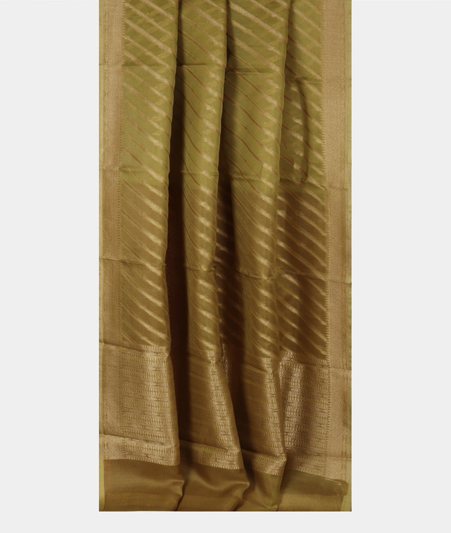 Green Banaras Organza Saree T3672202