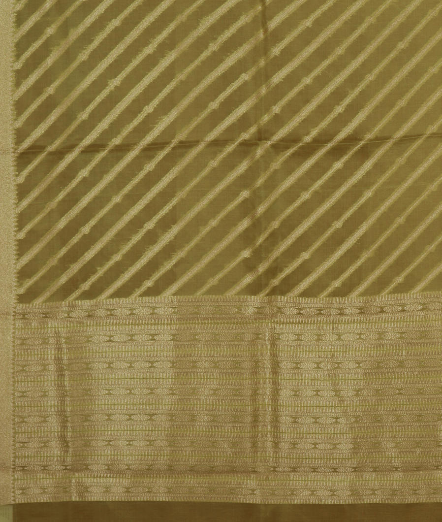 Green Banaras Organza Saree T3672204