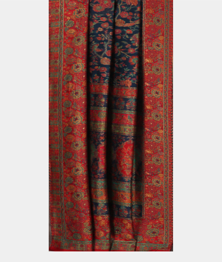 Blue Cashmere Kani Silk Saree T3442372