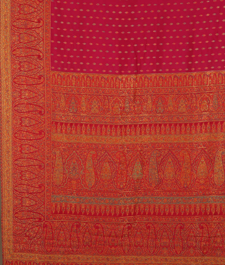 Magenta Cashmere Kani Silk Saree T3073204