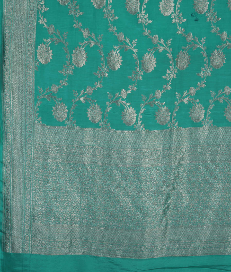 Green Banaras Silk Saree T3493894