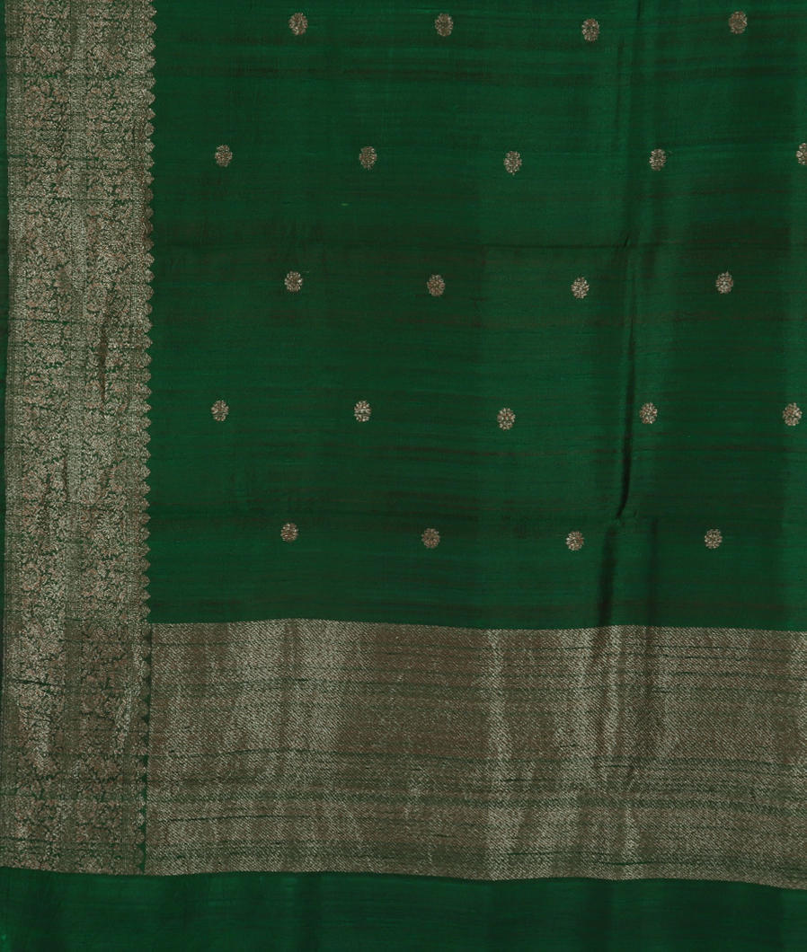 Green Banaras Tussar Saree T3393024