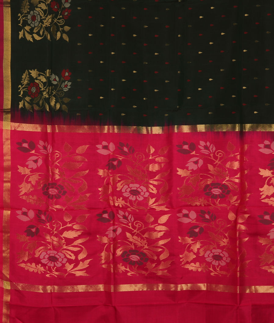 Dark Green Uppada Silk Saree T2460534