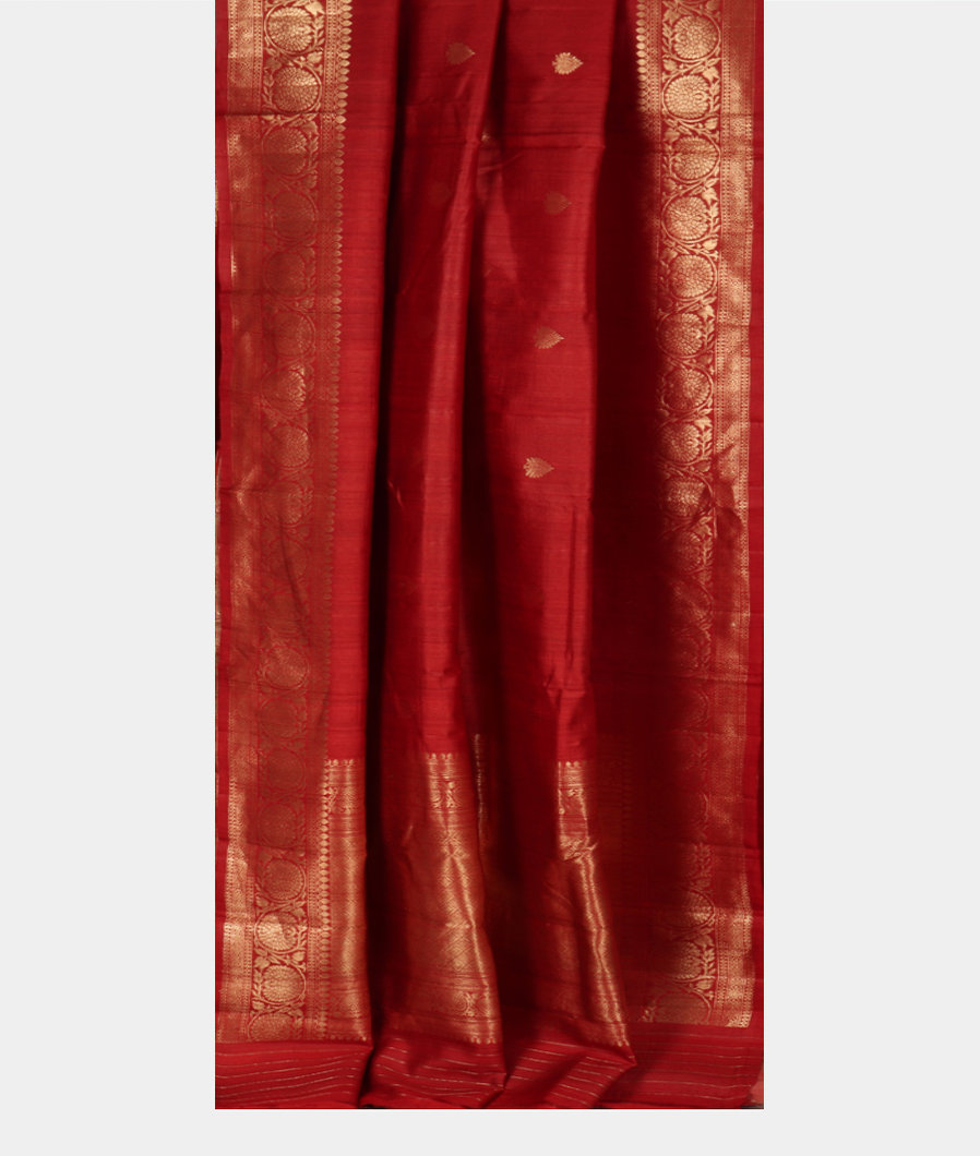 Red Banaras Tussar Georgette Saree T3638392