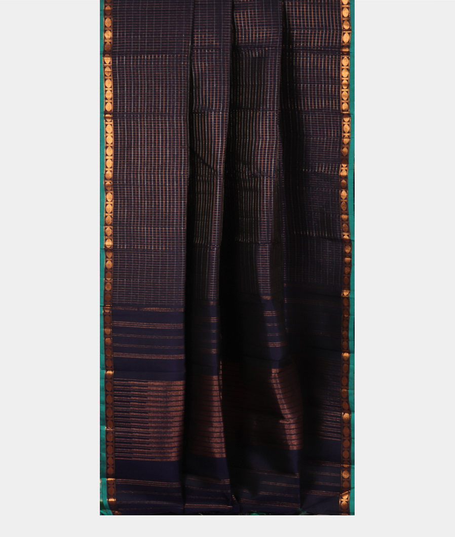 Blue Handwoven Kanjivaram Silk Saree T3669992