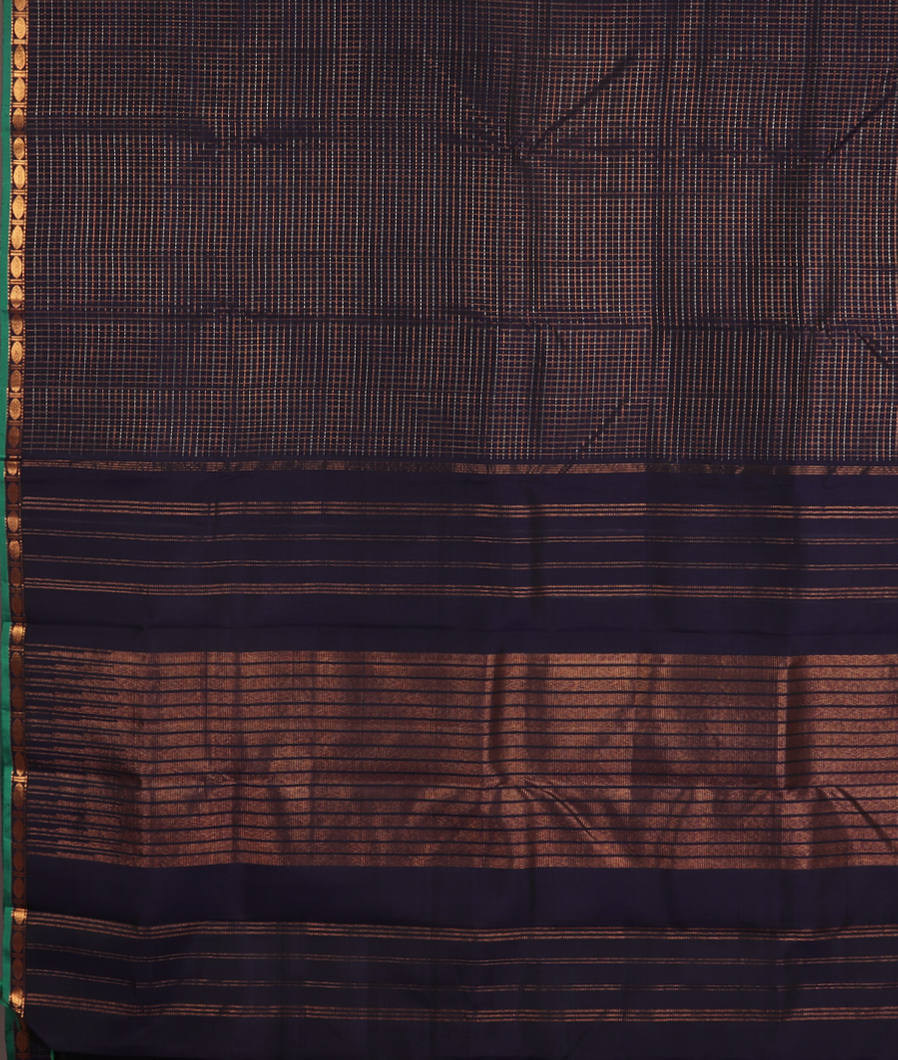 Blue Handwoven Kanjivaram Silk Saree T3669994