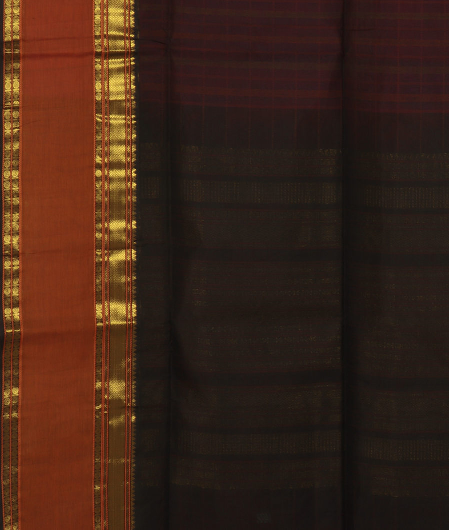 Purple Silk Cotton Saree T3397163