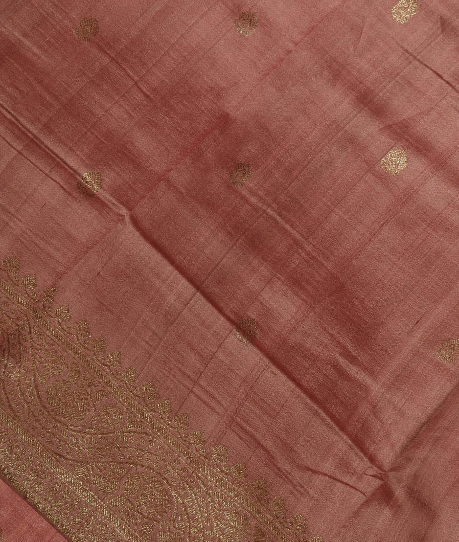 Brown Banaras Tussar Georgette Saree T359431-image