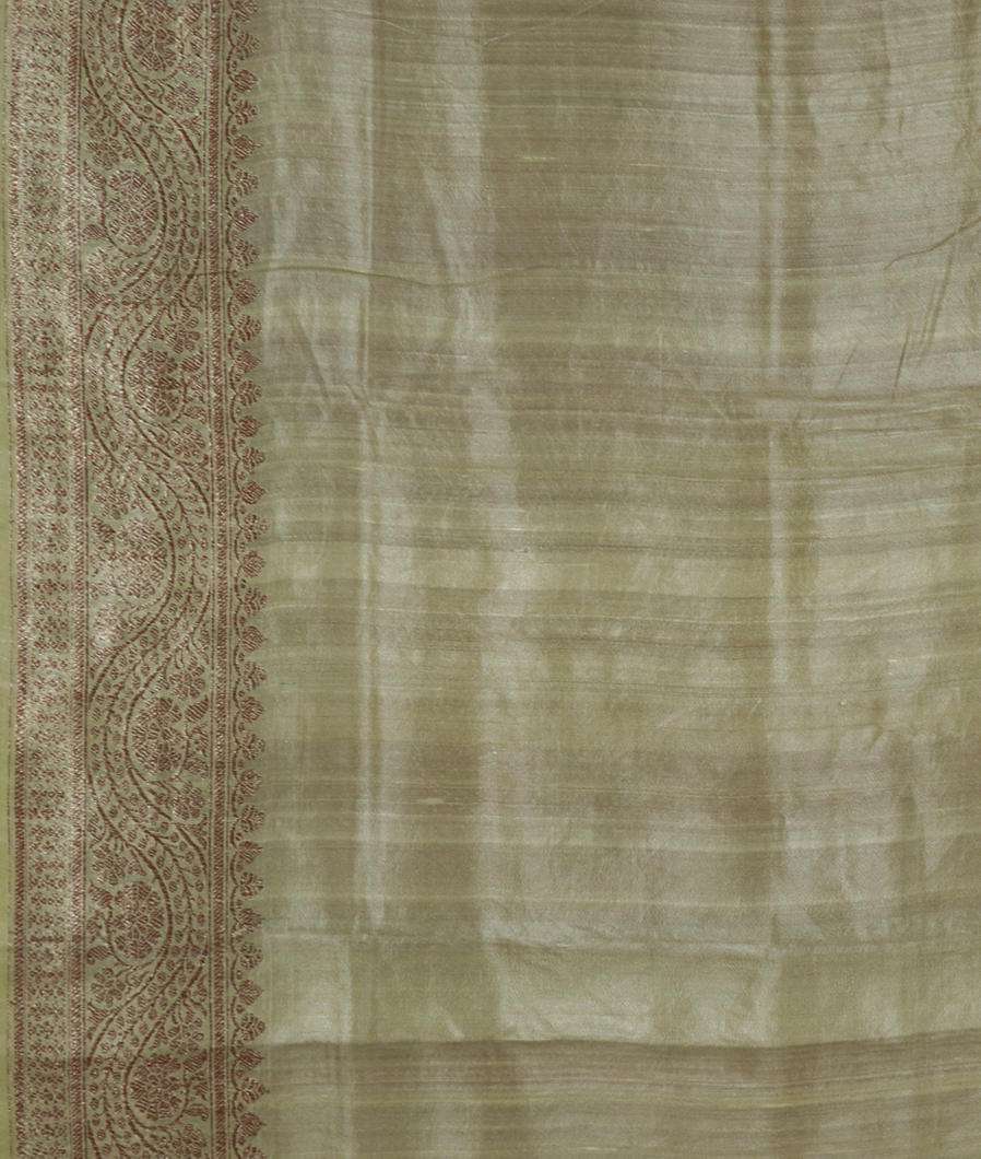 Brown Banaras Tussar Georgette Saree T3594313