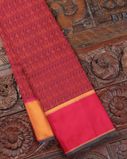 Burgundy Handwoven Kanjivaram Silk Saree T3259151
