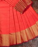 Red Handwoven Kanjivaram Silk Saree T3679434
