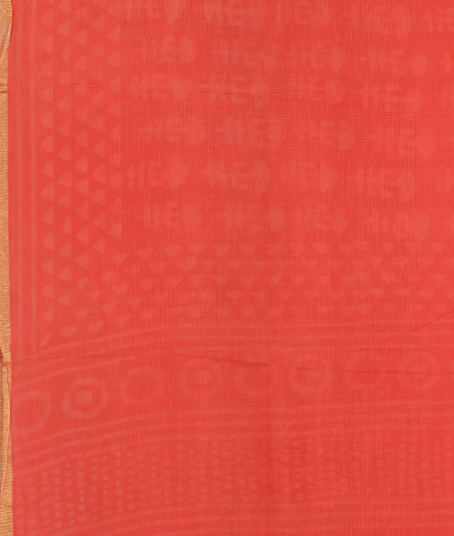 Peach Kota Cotton Saree T3637023