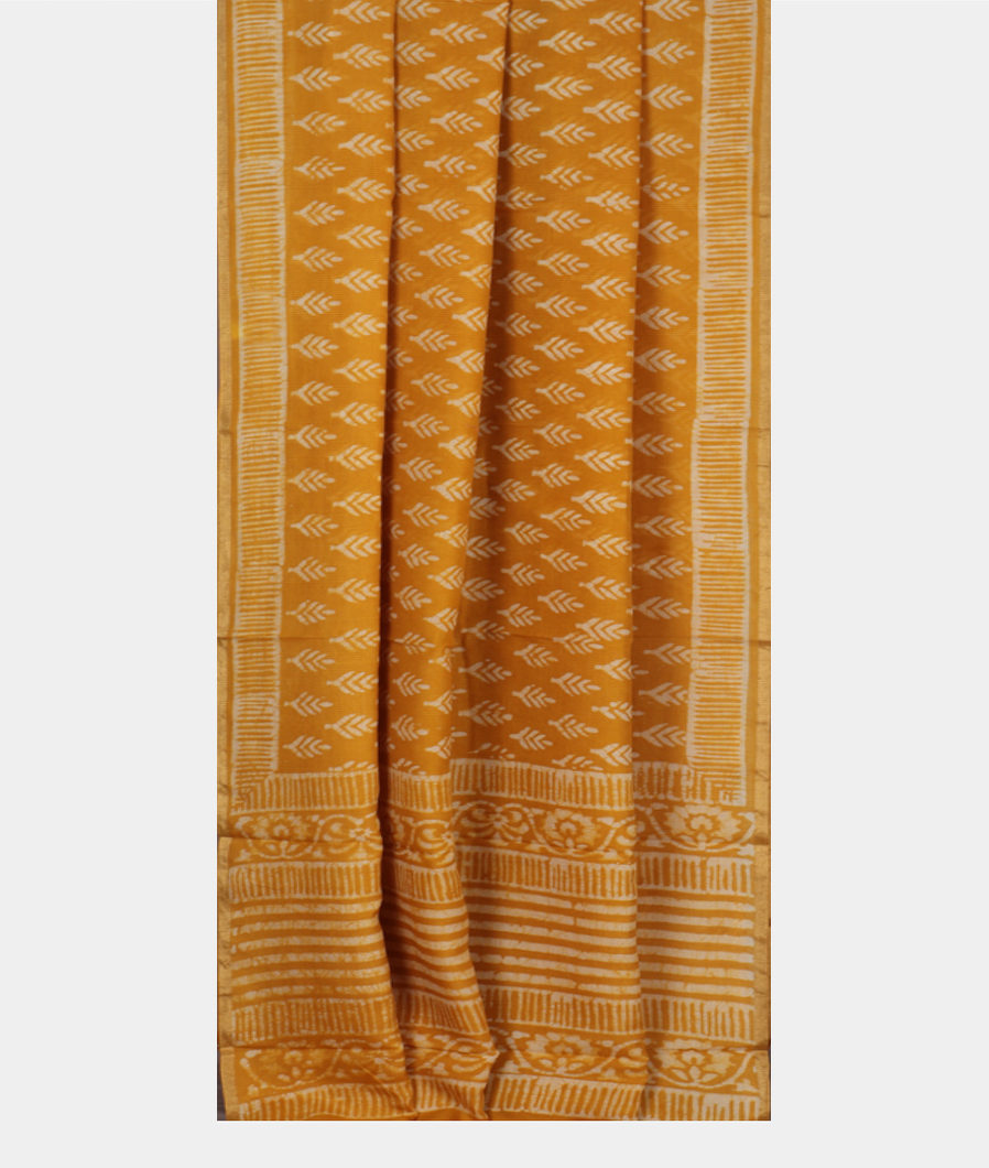 Yellow Kota Cotton Saree T3637042