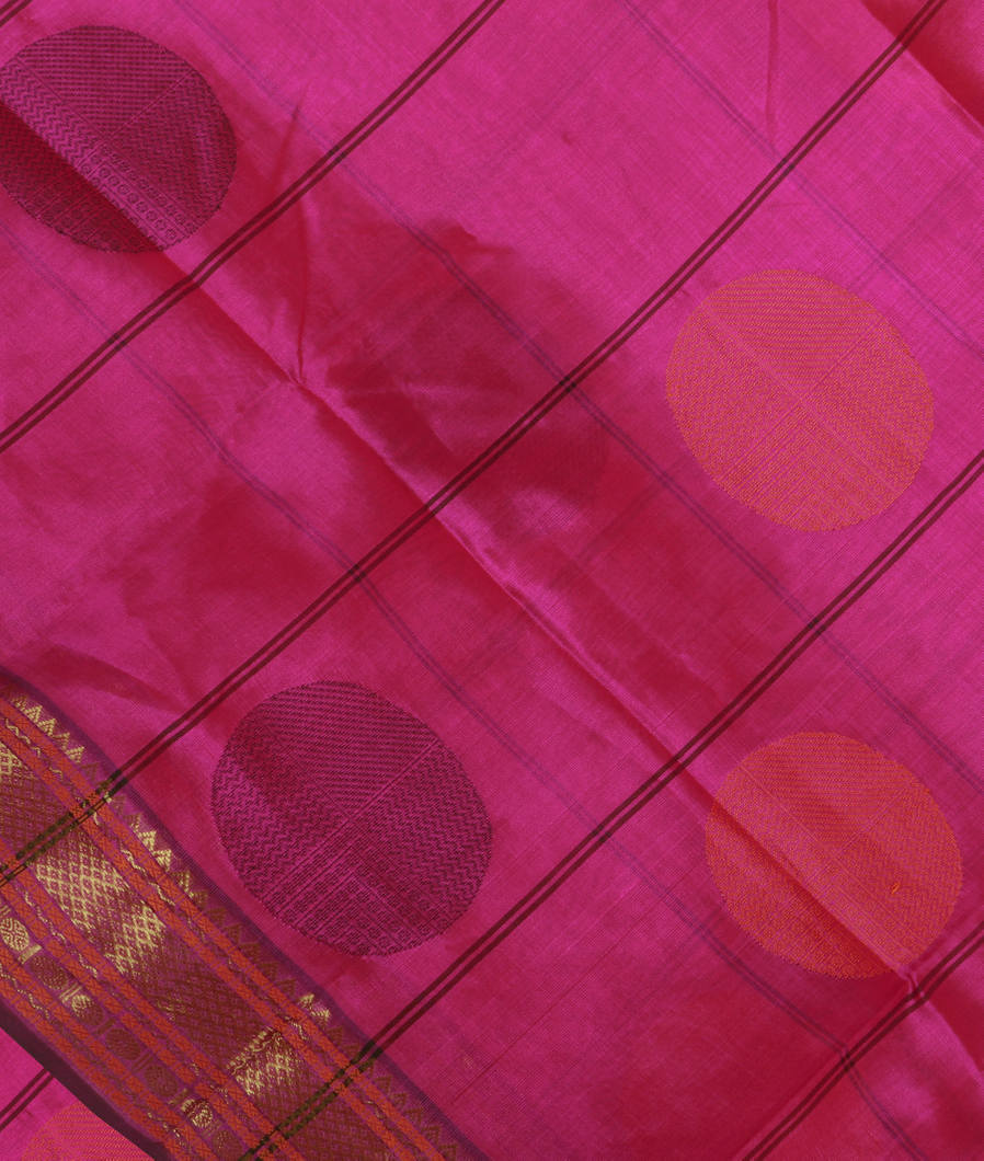 Purple Silk Cotton Saree T321634-image