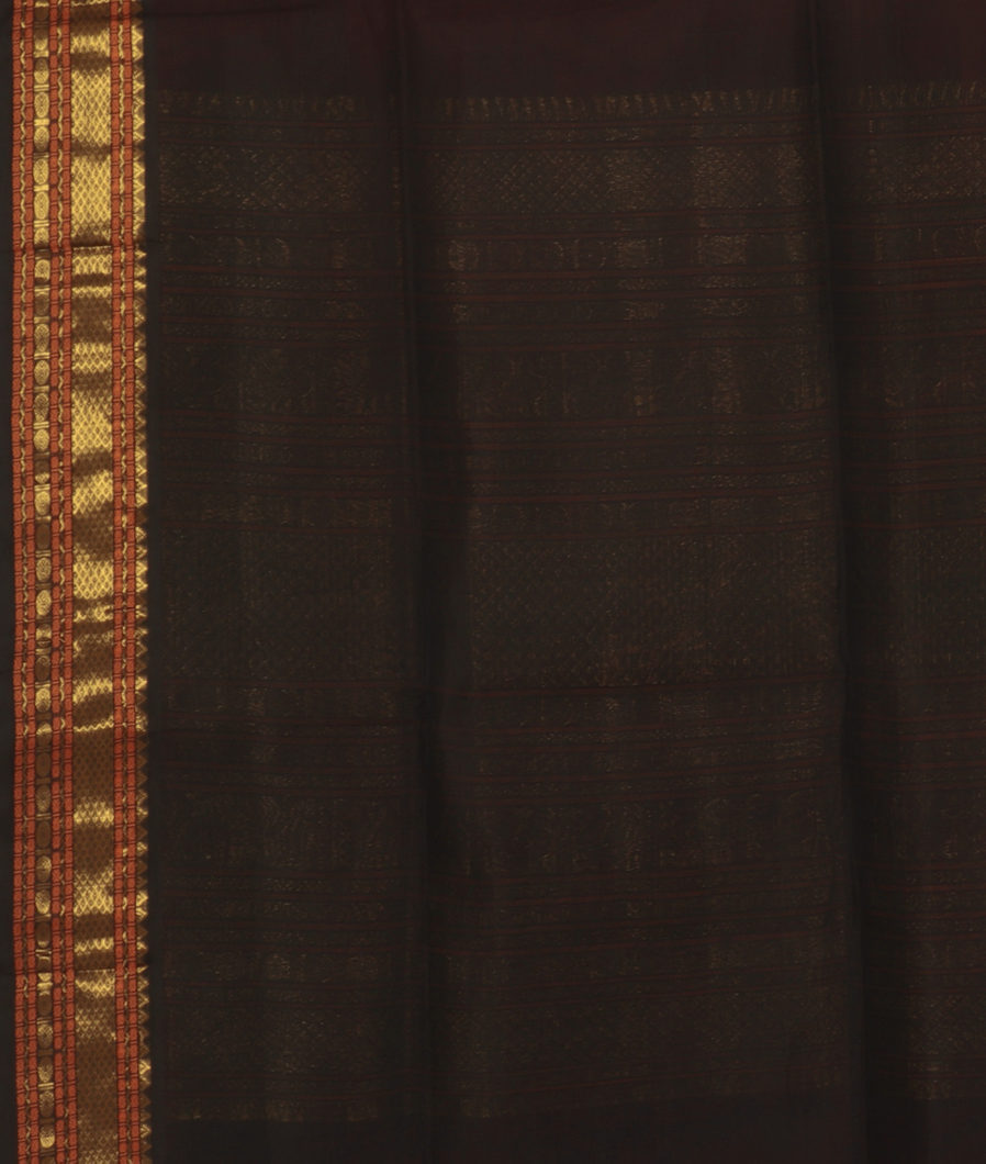 Purple Silk Cotton Saree T3216343