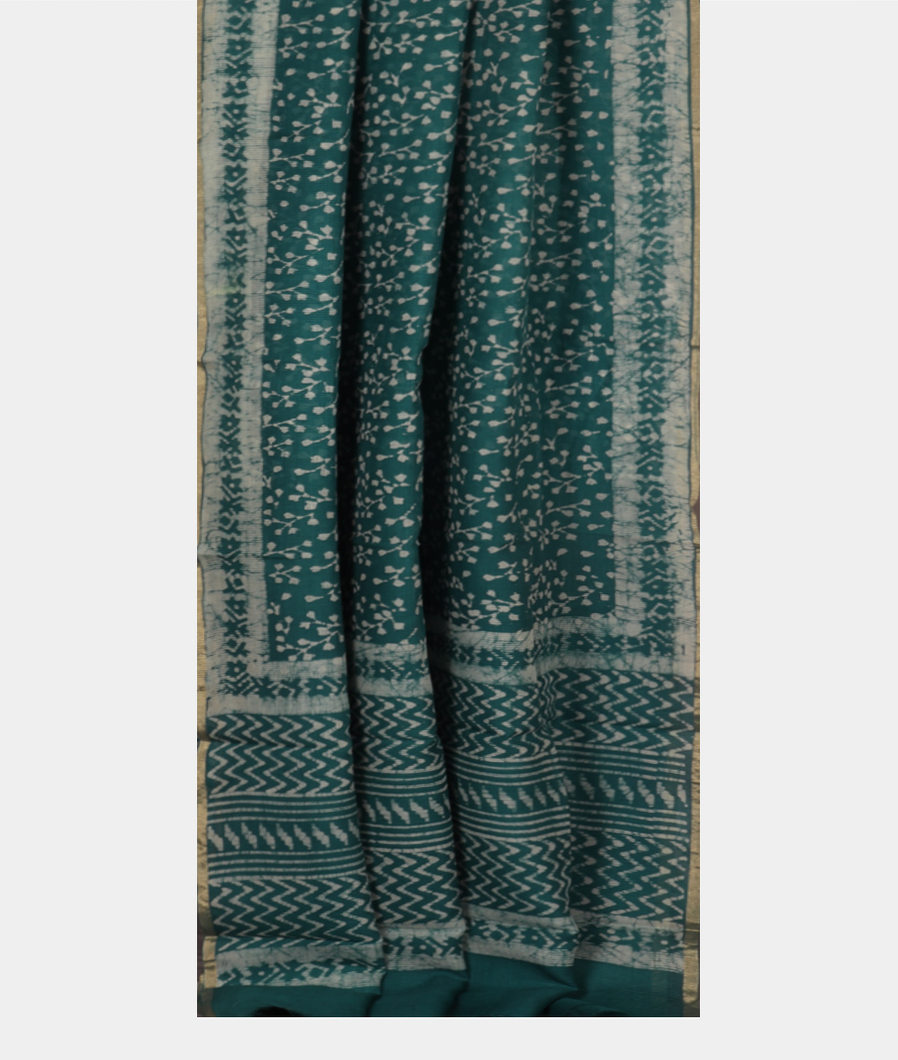 Teal Blue Kota Cotton Saree T3636982