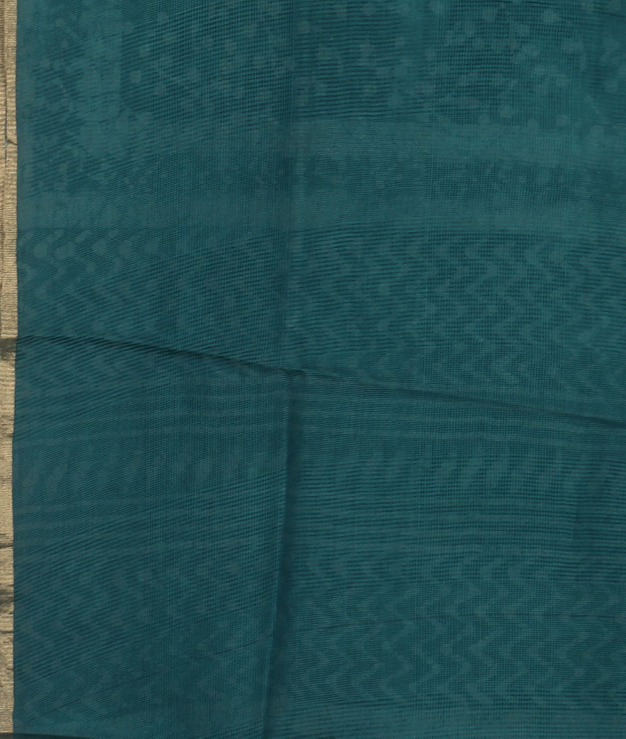 Teal Blue Kota Cotton Saree T3636983