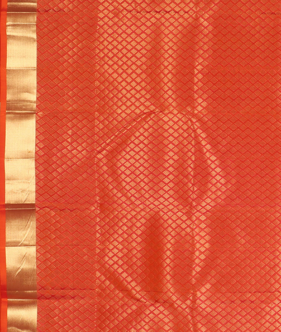 Orangish Pink Soft Silk Saree T3495603