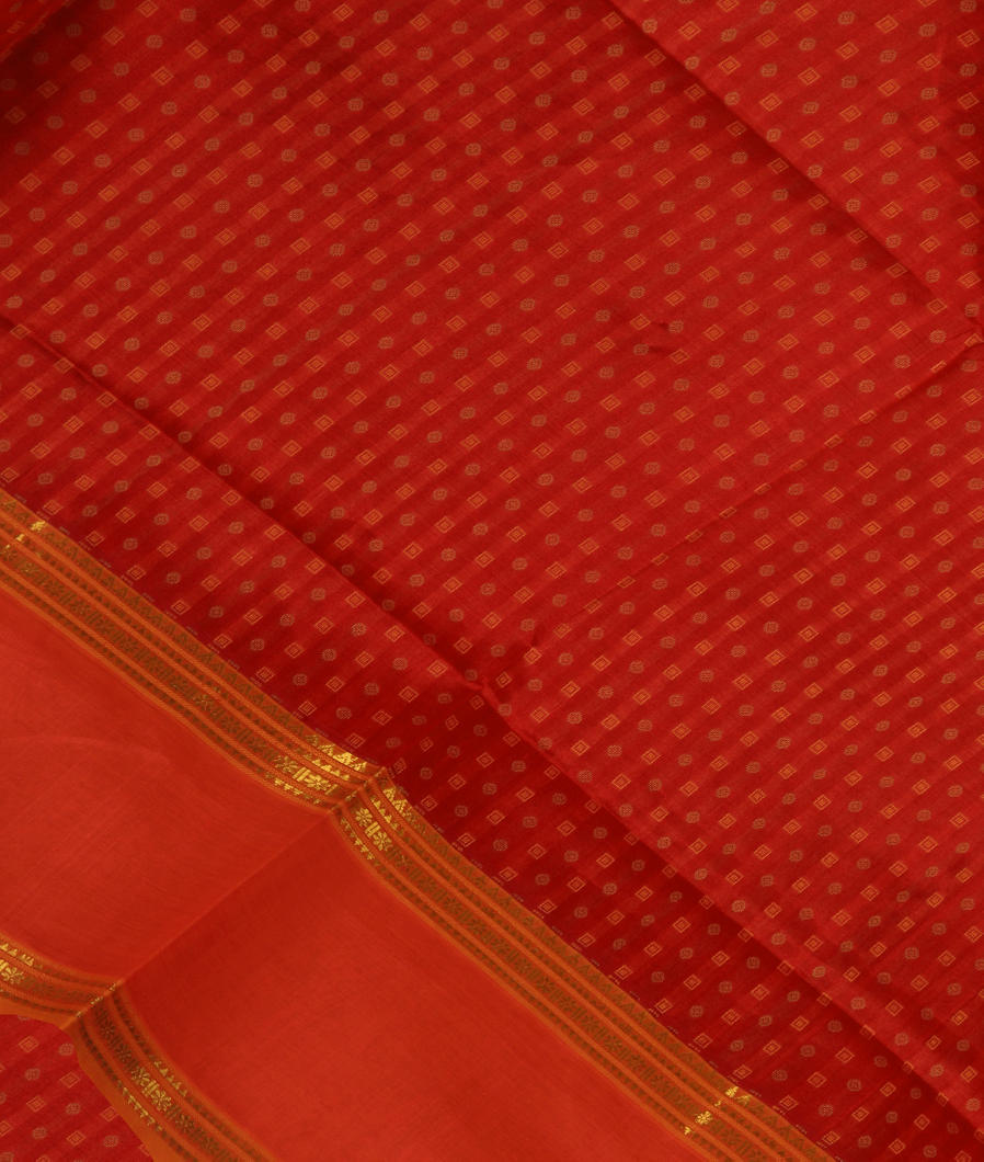 Red Silk Cotton Saree T339728-image