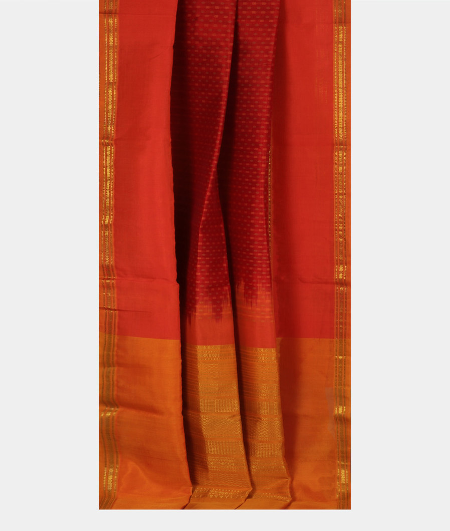 Red Silk Cotton Saree T3397282