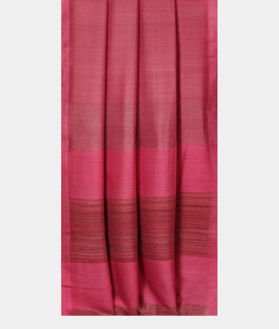 Pink Handwoven Tussar Saree T3253952