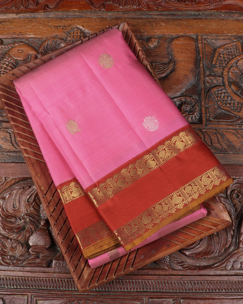 Pink Handwoven Kanjivaram Silk Saree T368050-image