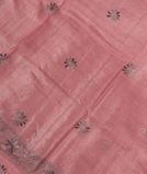 Pink Tussar Embroidery Saree T3566331