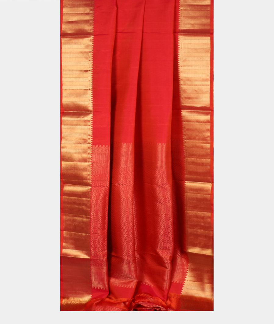 Pinkish Orange Soft Silk Saree T3357492