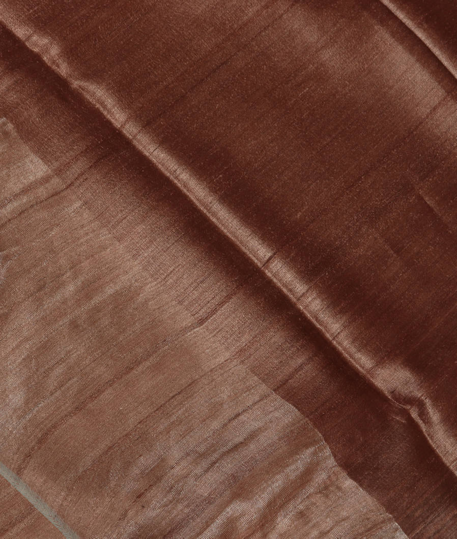Brown Woven Tussar Saree T325394-image