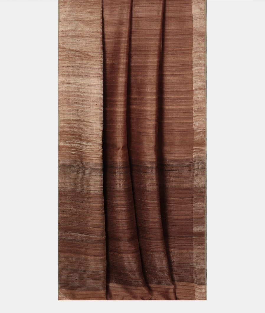 Brown Woven Tussar Saree T3253942