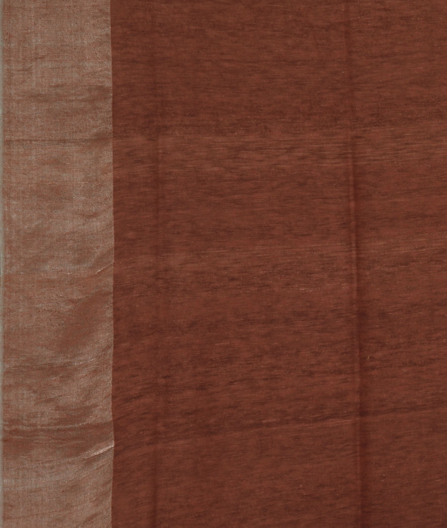 Brown Woven Tussar Saree T3253943