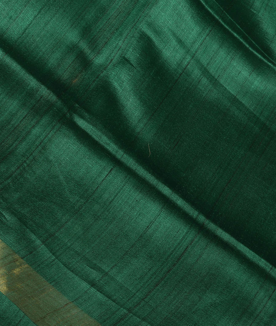 Green Woven Tussar Saree T355115-image