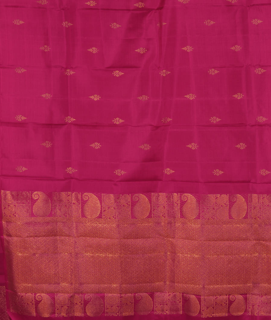 Magenta Handwoven Kanjivaram Silk Dupatta T3606664