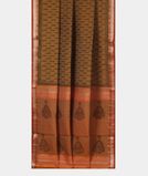 Brown Maheshwari Printed Cotton Saree T3642782