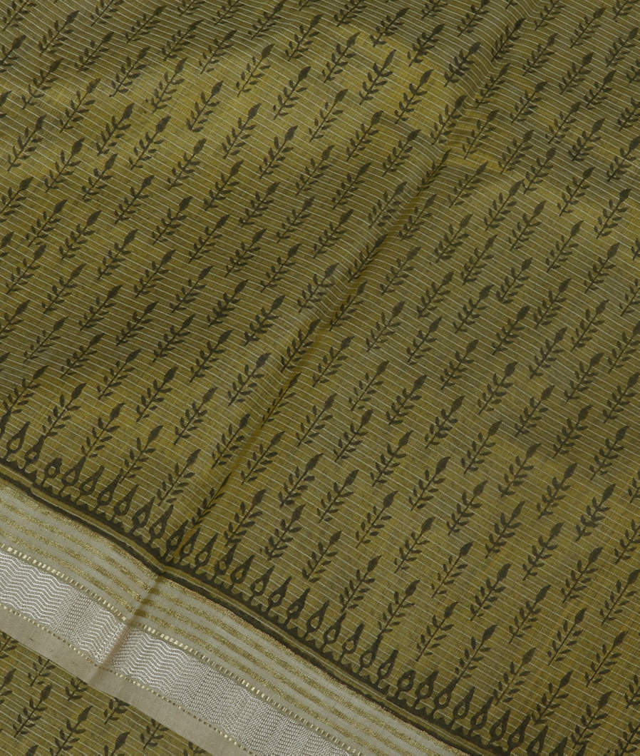Green Maheshwari Printed Cotton Saree T363234-image
