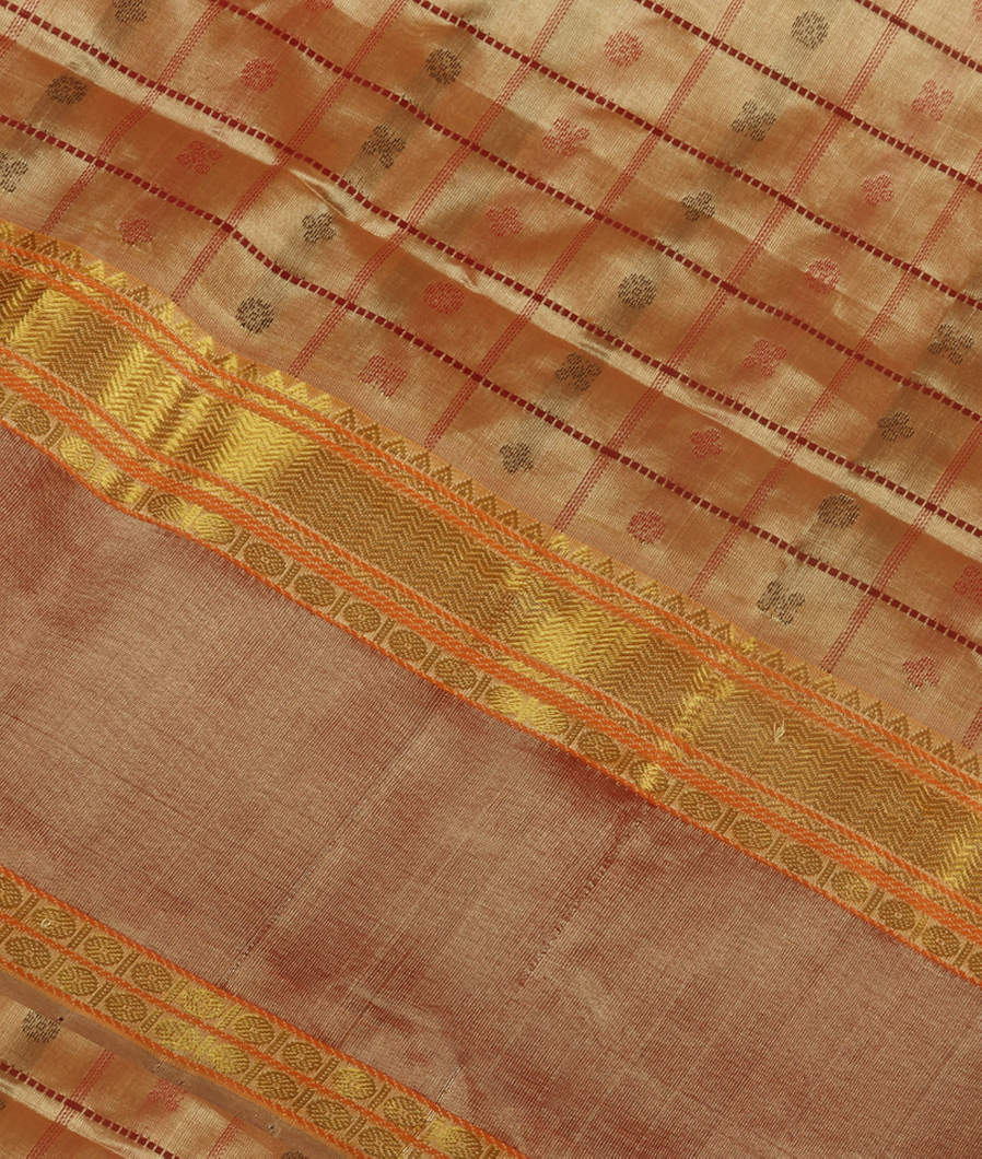 Beige Silk Cotton Saree T368285-image