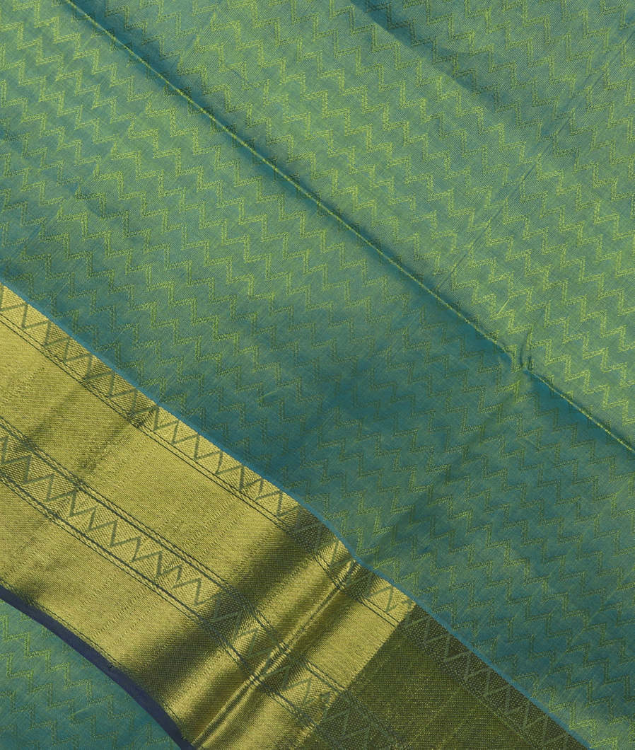 Bluish Green Silk Cotton Saree T339767-image
