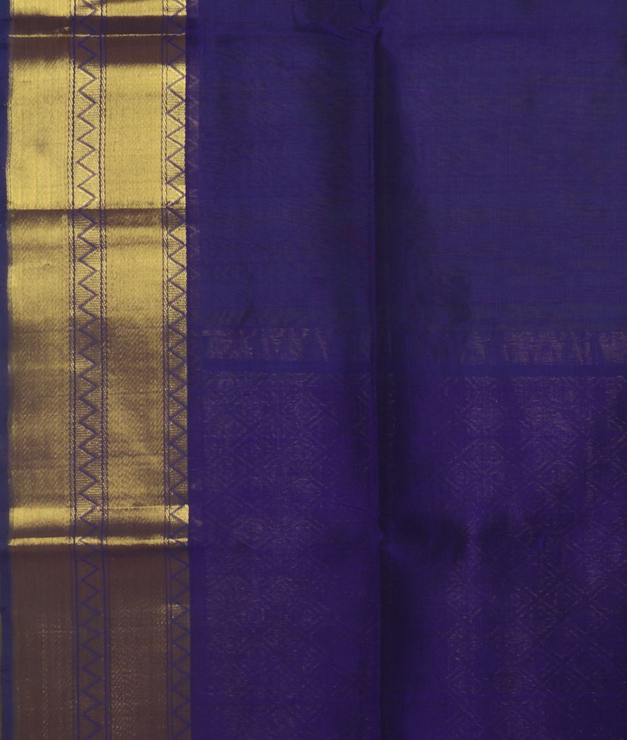 Bluish Green Silk Cotton Saree T3397673