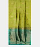 Yellowish Green Handwoven Kanjivaram Silk Saree T3674422