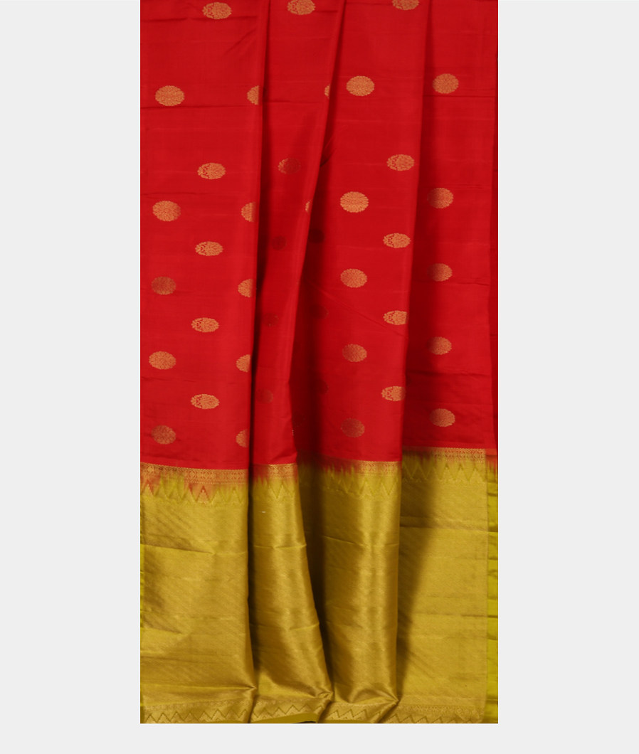 Red Handwoven Kanjivaram Silk Saree T3674332