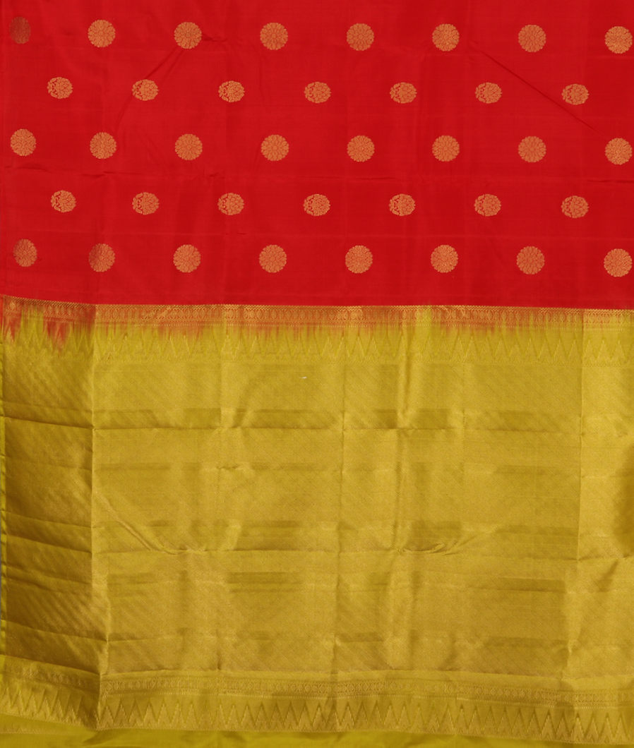 Red Handwoven Kanjivaram Silk Saree T3674334