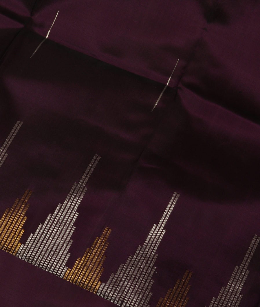 Purple Handwoven Kanjivaram Silk Dupatta T314124-image
