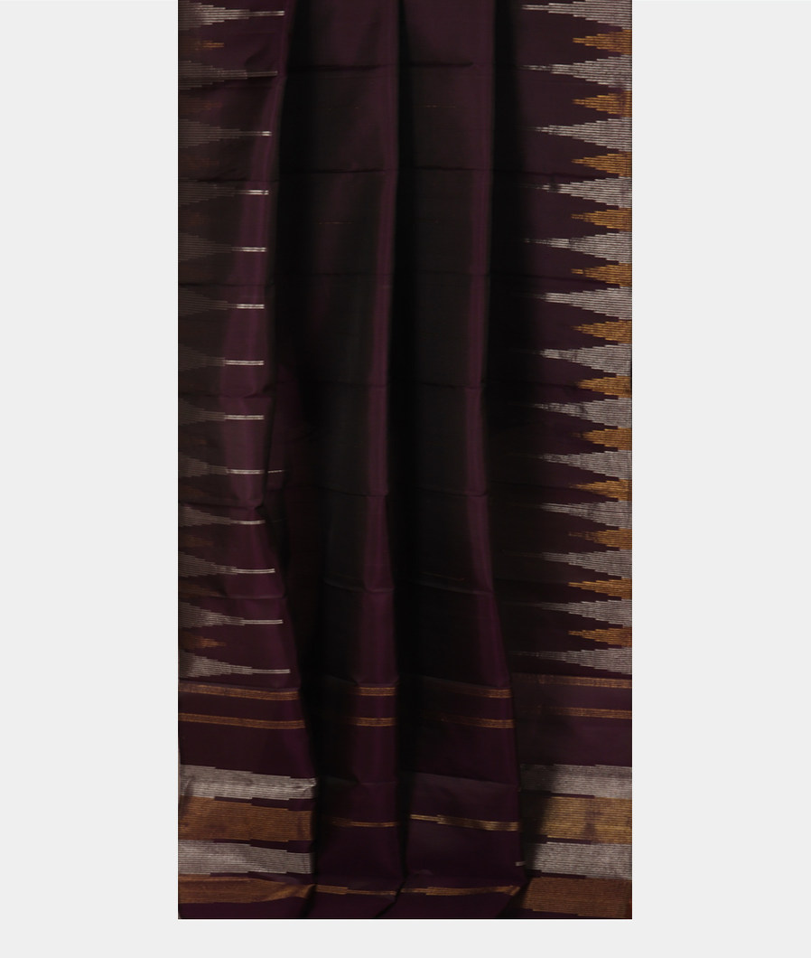 Purple Handwoven Kanjivaram Silk Dupatta T3141242