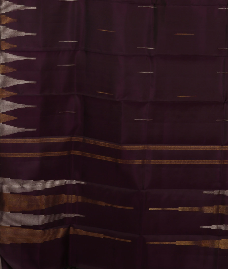 Purple Handwoven Kanjivaram Silk Dupatta T3141243