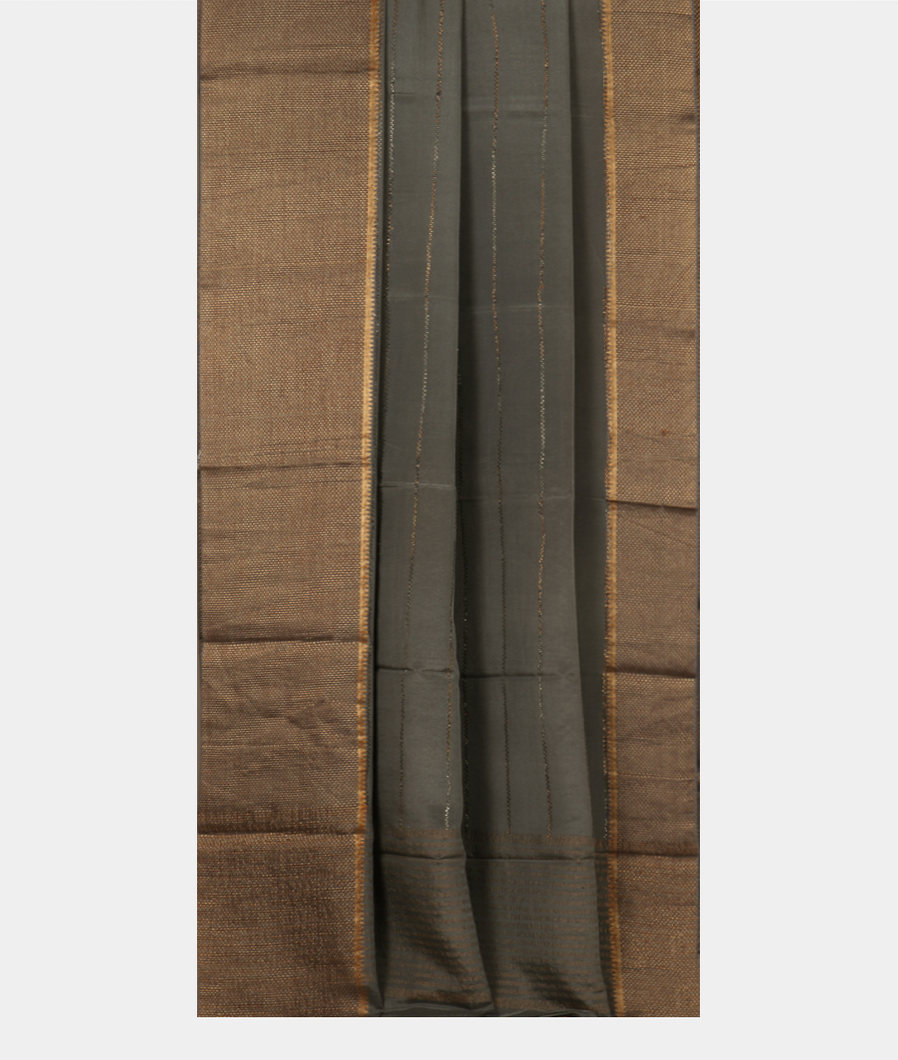 Grey Mysore Silk Saree T3632052