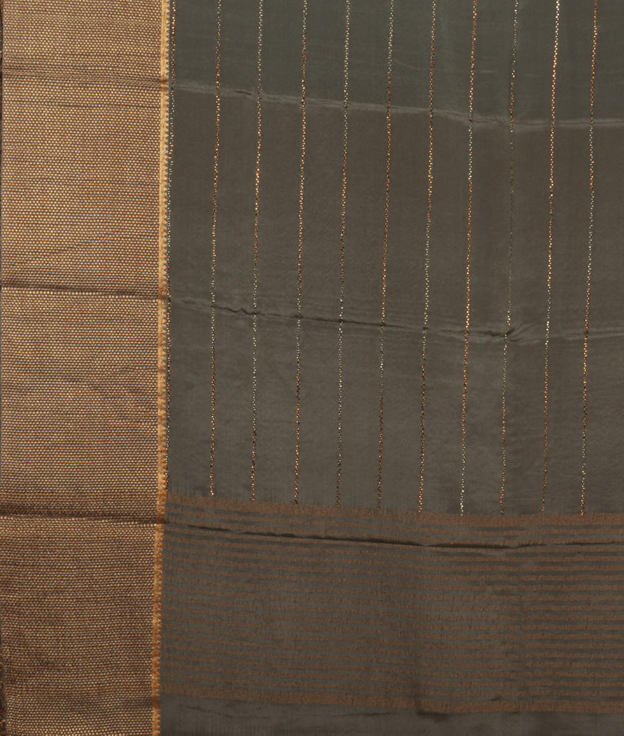Grey Mysore Silk Saree T3632054
