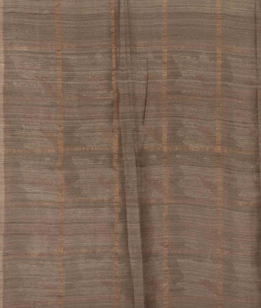 Grey Handwoven Tussar Saree T3543143
